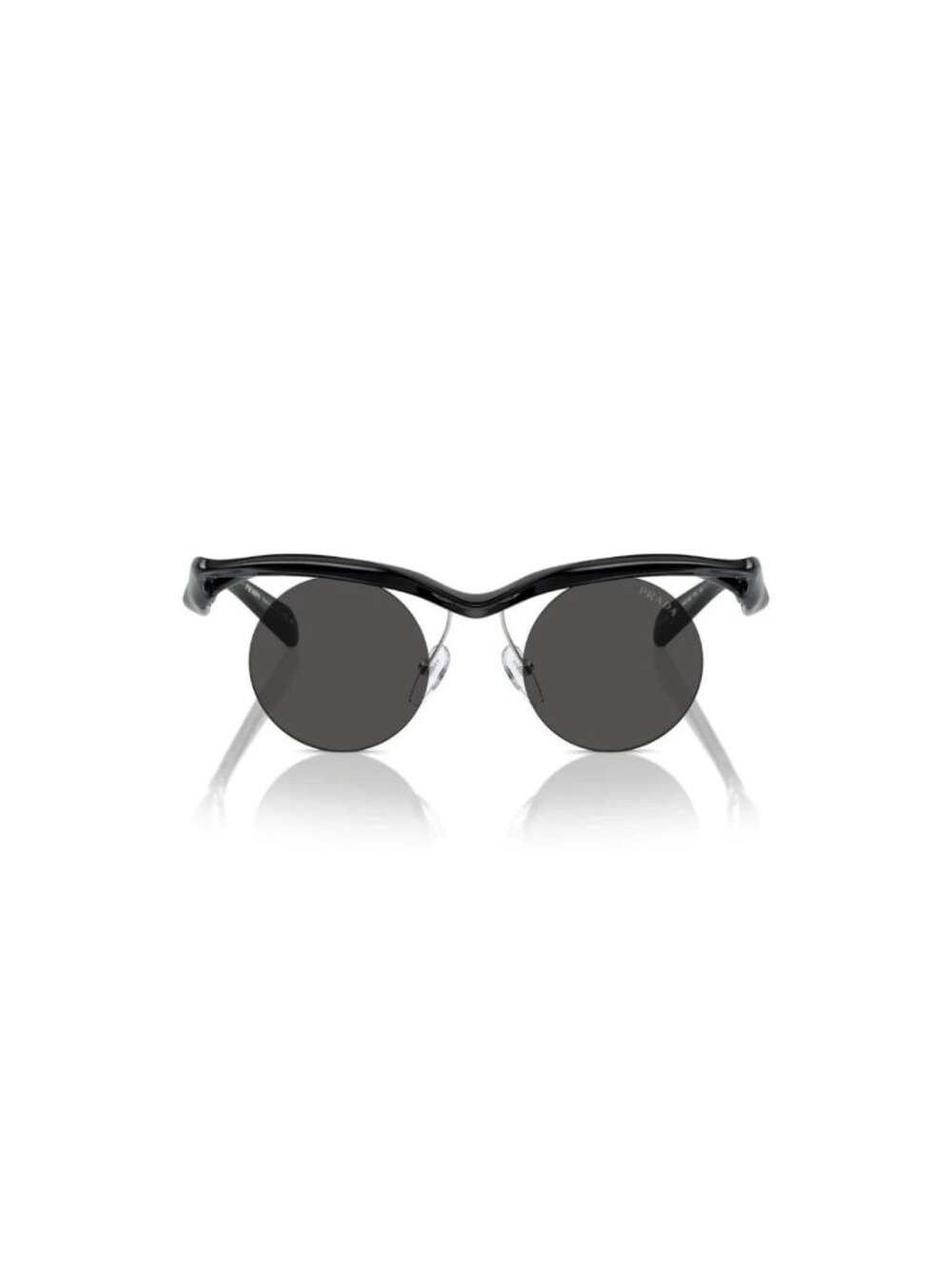 Prada Sunglasses PRA18S 1AB5S0 Polished Black Frame / Dark Grey Gradient Lens - Picture 3 of 4